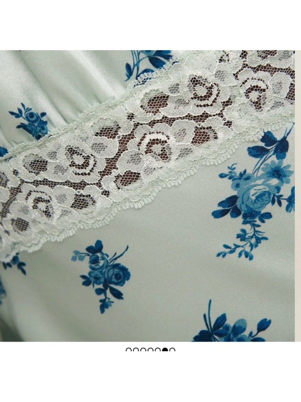 New Reformation Silk Clarisse Blue Floral Square-Neck Maxi Dress. Size 4. - Picture 4 of 12